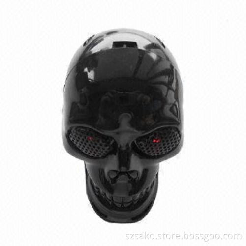Skull-shaped Portable Speaker with Flash Eyes/TF Card Slot/FM Radio/MP3 Player Format